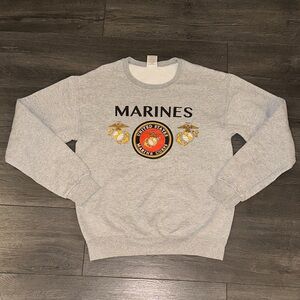 Jerzees Gray Marines Sweatshirt
